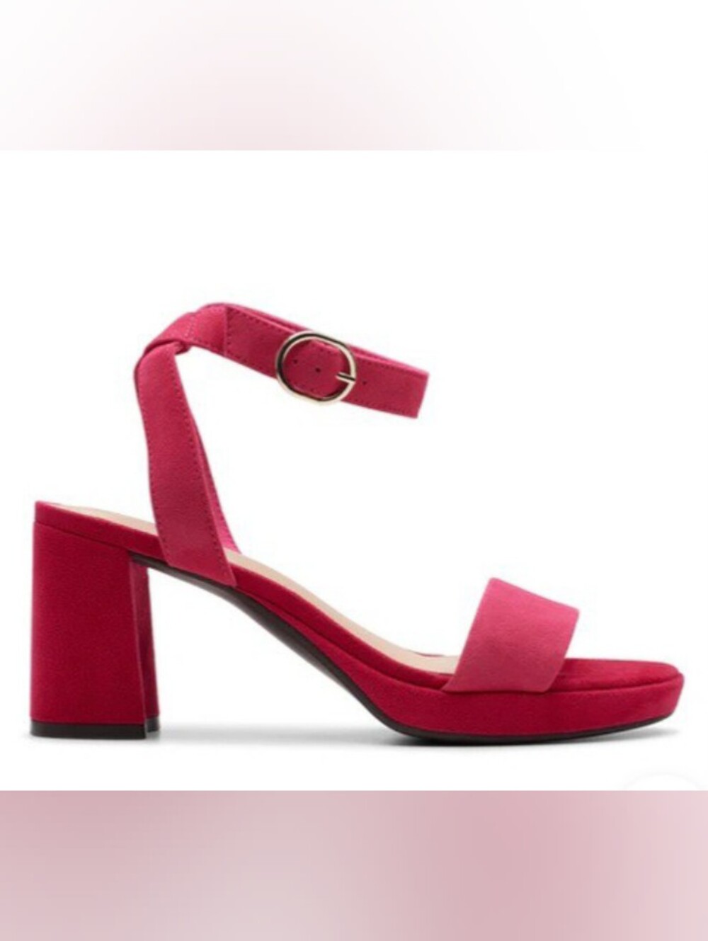 Clarks Ambyrlyn Bay Fuschia Heels Sz 7 LAST CHANCE